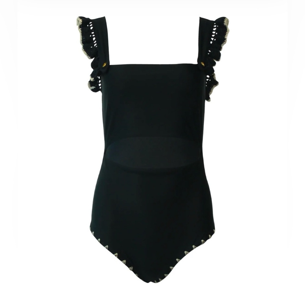 Carolina Socías Vera Black One Piece Swim Suit . Size M